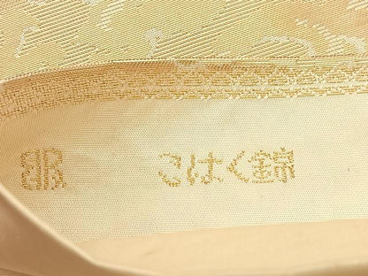 平和屋着物●西陣 服部織物謹製 六通柄袋帯 こはく錦 龍 金糸 正絹 逸品 BAAV5349hv