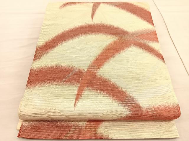 平和屋着物＊夏物 六通柄袋帯 芝草文 金銀糸 正絹 逸品 BAAV5362hv