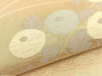 平和屋着物＊夏物 太鼓柄袋帯 万寿菊 銀糸 正絹 逸品 BAAV5363hv