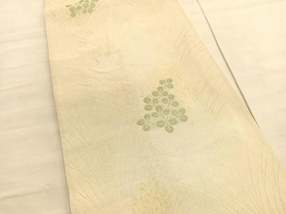 平和屋着物＊夏物 六通柄袋帯 萩草葉文 金銀糸 正絹 逸品 BAAV5366hv
