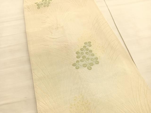 平和屋着物＊夏物 六通柄袋帯 萩草葉文 金銀糸 正絹 逸品 BAAV5366hv