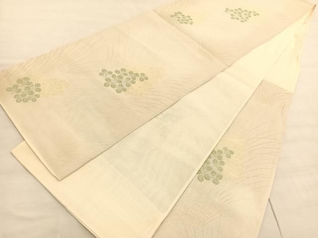 平和屋着物＊夏物 六通柄袋帯 萩草葉文 金銀糸 正絹 逸品 BAAV5366hv
