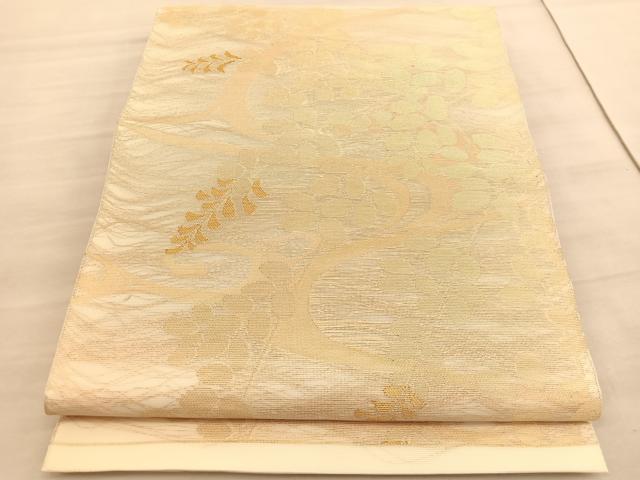 平和屋着物＊夏物 六通柄 本袋帯 流水枝葉文 金糸 正絹 逸品 BAAV5373hv