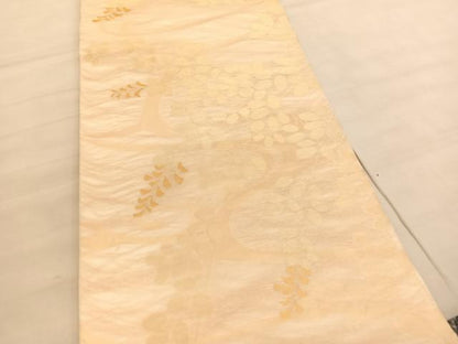 平和屋着物＊夏物 六通柄 本袋帯 流水枝葉文 金糸 正絹 逸品 BAAV5373hv