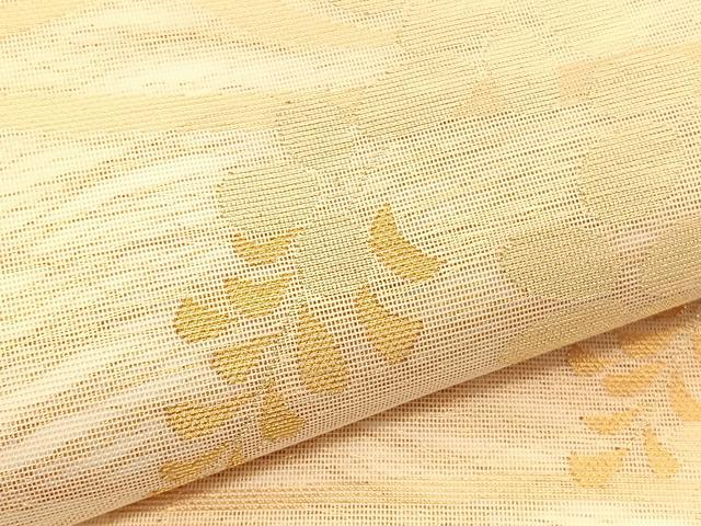 平和屋着物＊夏物 六通柄 本袋帯 流水枝葉文 金糸 正絹 逸品 BAAV5373hv