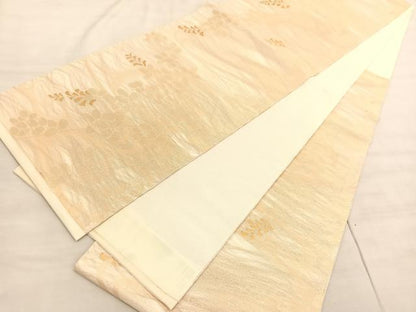 平和屋着物＊夏物 六通柄 本袋帯 流水枝葉文 金糸 正絹 逸品 BAAV5373hv