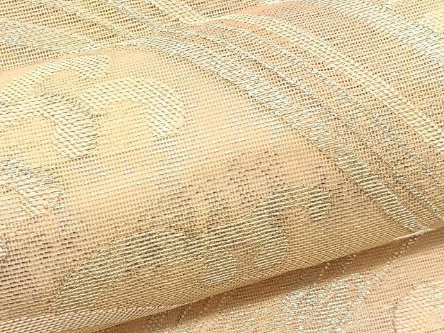 平和屋着物＊夏物 六通柄袋帯 立波文 銀糸 正絹 逸品 BAAV5374hv