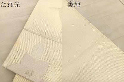 平和屋着物＊夏物　六通柄袋帯　桔梗　銀糸　正絹　逸品　BAAV5376hv