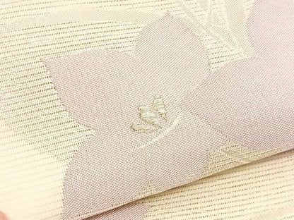 平和屋着物＊夏物　六通柄袋帯　桔梗　銀糸　正絹　逸品　BAAV5376hv