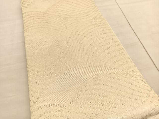 平和屋着物＊夏物 六通柄袋帯 流線文 銀糸 正絹 逸品 BAAV5380hv