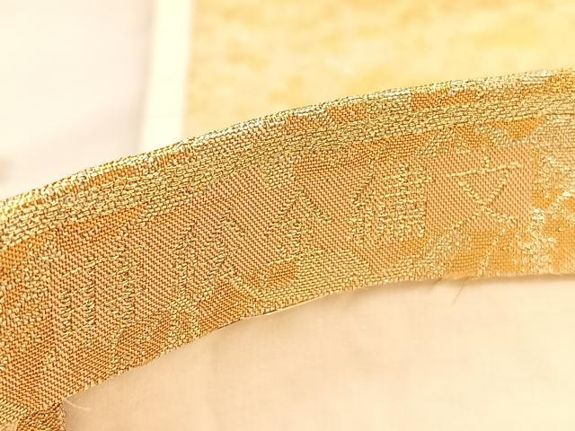 平和屋着物◎六通柄袋帯　唐織　九百別織　蒔絵金繍文　金銀糸　正絹　逸品　BAAV5456hv