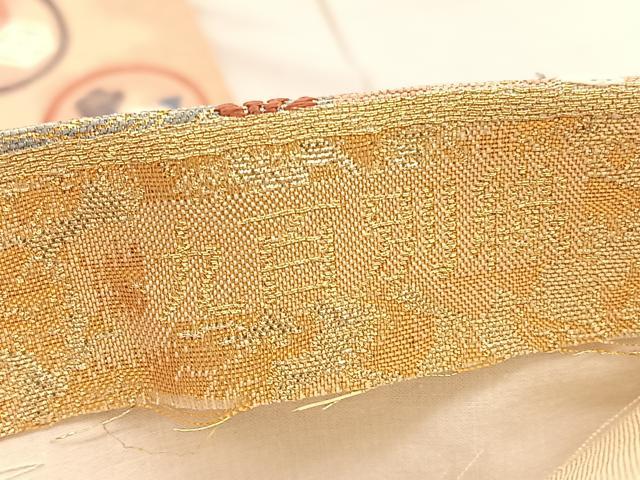 平和屋着物◎六通柄袋帯　唐織　九百別織　蒔絵金繍文　金銀糸　正絹　逸品　BAAV5456hv