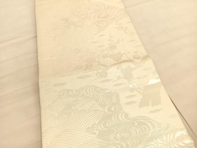 平和屋着物◎両面　六通柄袋帯　唐織　正倉院花喰い鳥文　金糸　正絹　逸品　BAAV5460hv