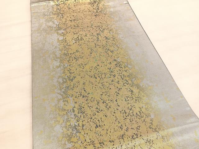 平和屋着物◎六通柄袋帯　箔散らし文様　箔化粧　金銀糸　引箔　正絹　逸品　BAAV5493hv