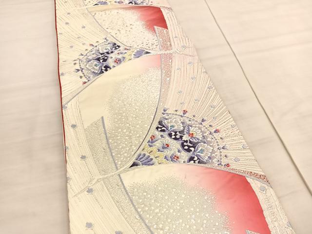 平和屋着物◎六通柄袋帯 唐織 飛鶴文 金銀糸 正絹 逸品 BAAV5641hv