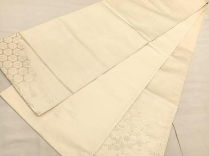 平和屋着物◎西陣 太鼓柄袋帯 唐織 松竹梅 銀糸 正絹 逸品 BAAV5647hv
