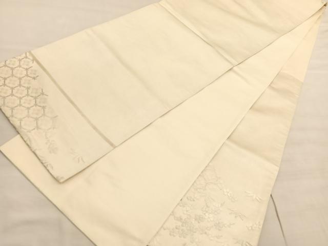 平和屋着物◎西陣 太鼓柄袋帯 唐織 松竹梅 銀糸 正絹 逸品 BAAV5647hv