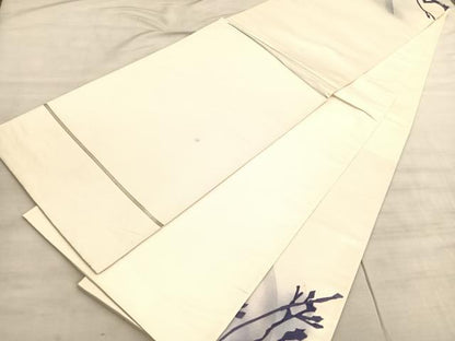 平和屋着物◎太鼓柄袋帯　飛鶴枝花文　金彩　引箔　正絹　逸品　BAAV5791hv