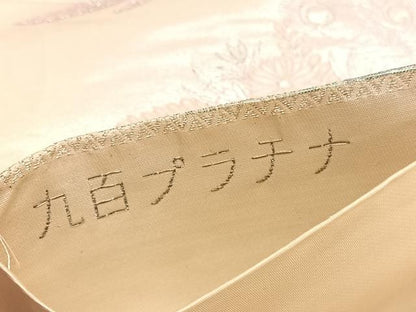 平和屋着物◎六通柄袋帯　唐織　牡丹孔雀文　九百プラチナ　正絹　逸品　BAAV5810hv