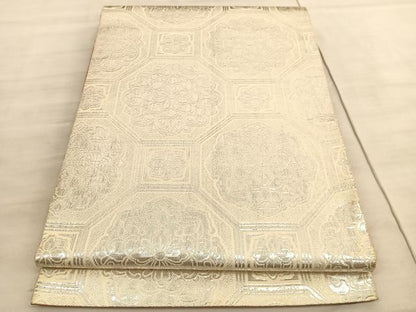 平和屋着物◎西陣　両面　全通柄袋帯　蜀江花文　金銀糸　正絹　逸品　BAAV5829hv