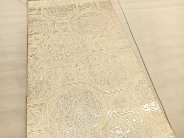 平和屋着物◎西陣　両面　全通柄袋帯　蜀江花文　金銀糸　正絹　逸品　BAAV5829hv