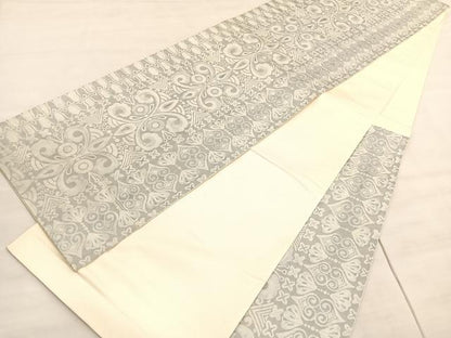 平和屋着物◎六通柄袋帯　飾花文　正絹　逸品　BAAV5837hv