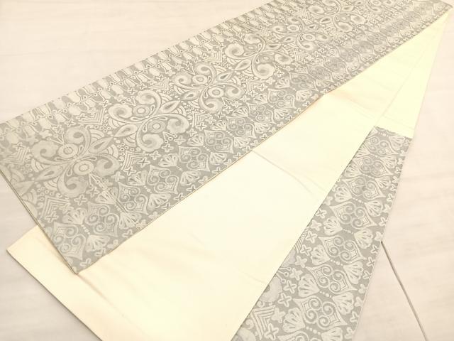 平和屋着物◎六通柄袋帯　飾花文　正絹　逸品　BAAV5837hv