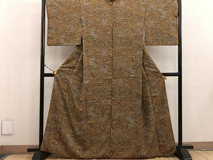 平和屋着物■上質な小紋 風景花文 正絹 逸品 BAAV6065mz