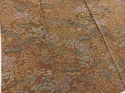 平和屋着物■上質な小紋 風景花文 正絹 逸品 BAAV6065mz