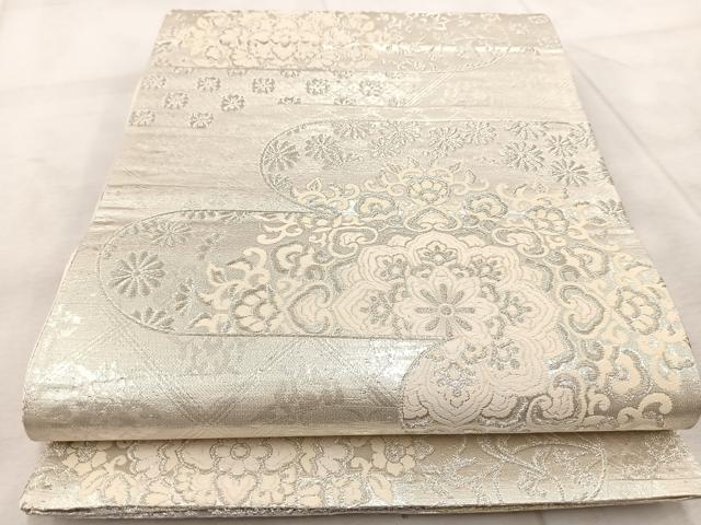 平和屋着物◎両面 六通柄袋帯 錦袋嵯峨野 金銀糸 正絹 逸品 BAAV6411yc
