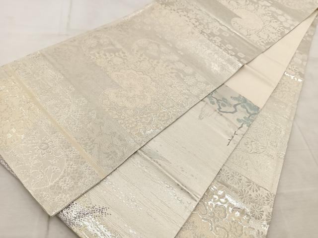 平和屋着物◎両面 六通柄袋帯 錦袋嵯峨野 金銀糸 正絹 逸品 BAAV6411yc