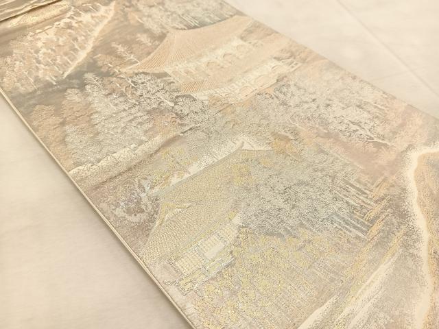平和屋着物◎六通柄袋帯 京洛錦 二重引箔 金銀糸 引箔 正絹 逸品 BAAV6437yc
