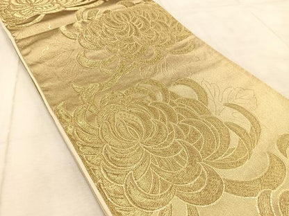平和屋着物◎六通柄袋帯 乱菊 金糸 正絹 逸品 BAAV6460yc