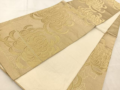 平和屋着物◎六通柄袋帯 乱菊 金糸 正絹 逸品 BAAV6460yc