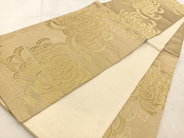 平和屋着物◎六通柄袋帯 乱菊 金糸 正絹 逸品 BAAV6460yc