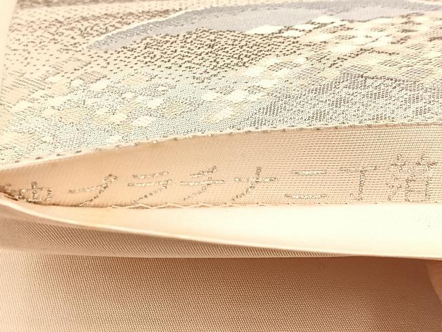 平和屋着物◎六通柄袋帯 御所解文 純プラチナ二丁箔 正絹 逸品 BAAV6461yc