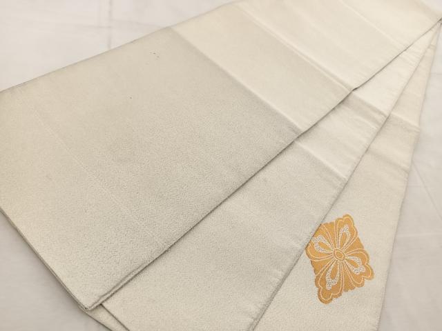 平和屋着物◎太鼓柄袋帯　綴れ　鳳凰花菱文　金糸　正絹　逸品　BAAV6470yc