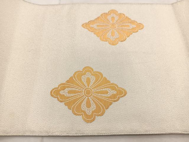 平和屋着物◎太鼓柄袋帯　綴れ　鳳凰花菱文　金糸　正絹　逸品　BAAV6470yc