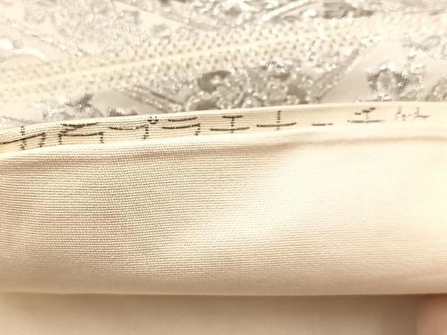 平和屋着物◎六通柄袋帯 唐織 蜀江花菱文 九百プラチナ二