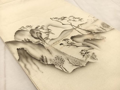 平和屋着物◎太鼓柄袋帯　手描き　浜松　金彩　正絹　逸品　BAAV6599yc