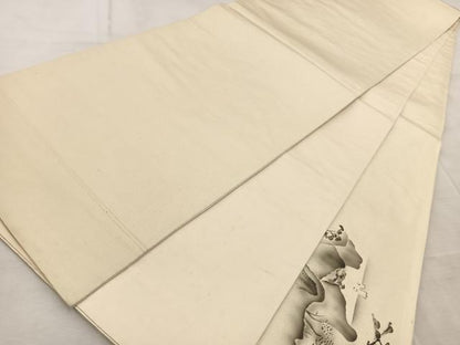 平和屋着物◎太鼓柄袋帯　手描き　浜松　金彩　正絹　逸品　BAAV6599yc