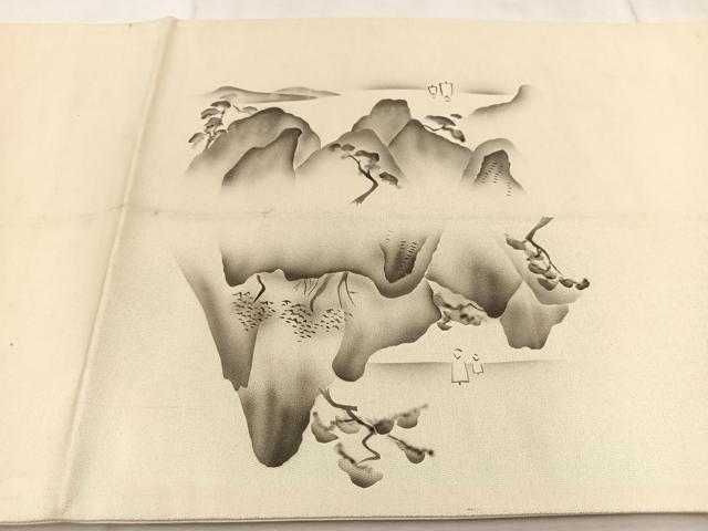 平和屋着物◎太鼓柄袋帯　手描き　浜松　金彩　正絹　逸品　BAAV6599yc