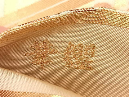 平和屋着物◎六通柄　本袋帯　花丸文　金糸　正絹　逸品　BAAV6635yc