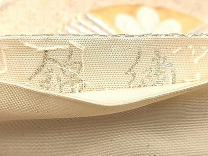平和屋着物◎六通柄袋帯 唐織 青海若松葉文 錦繍 金糸 正絹 逸品 BAAV6653yc