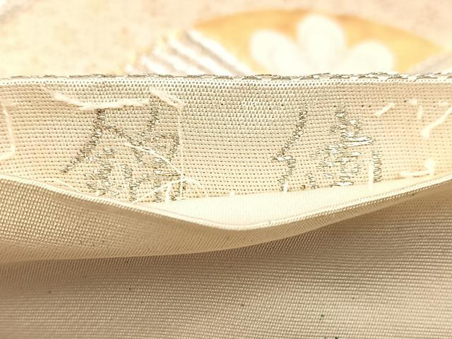 平和屋着物◎六通柄袋帯 唐織 青海若松葉文 錦繍 金糸 正絹 逸品 BAAV6653yc