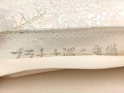 平和屋着物◎六通柄袋帯　京乃里金閣　プラチナ箔二重織　正絹　逸品　BAAV6685yc
