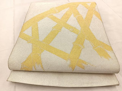 平和屋着物◎西陣 太鼓柄袋帯 綴れ 籬 金糸 証紙付き 正絹 逸品 BAAV6688yc