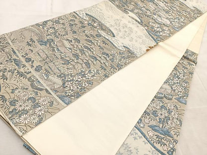 平和屋着物◎六通柄袋帯 唐織 御所解文 正絹 逸品 BAAV6693yc
