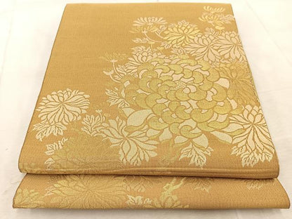 平和屋着物◎全通柄袋帯 乱菊 金糸 正絹 逸品 BAAV6735yc
