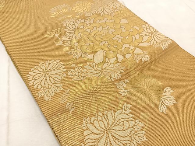 平和屋着物◎全通柄袋帯 乱菊 金糸 正絹 逸品 BAAV6735yc